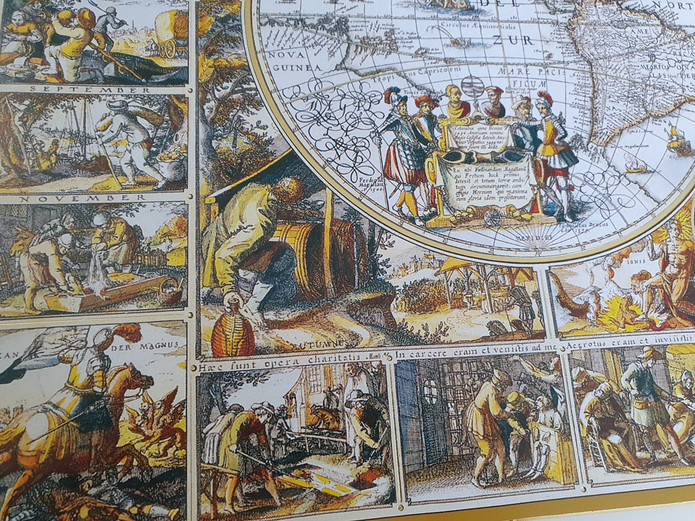 Replica of an illustrated world map