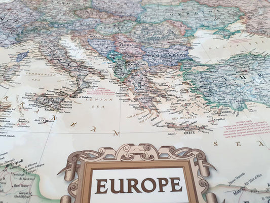 Old style map of Europe