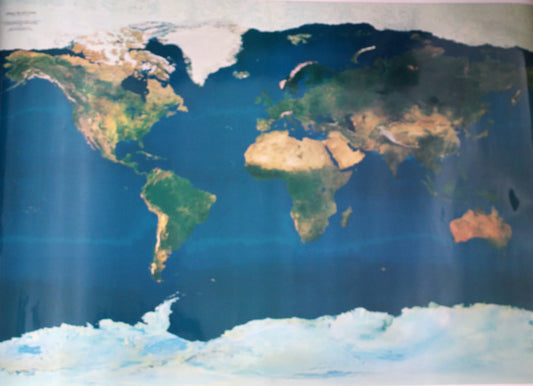 Satellite map of the world