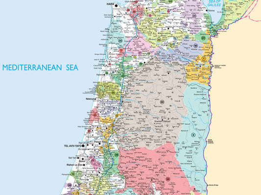 מפת ישראל מועצות אזוריות באנגלית