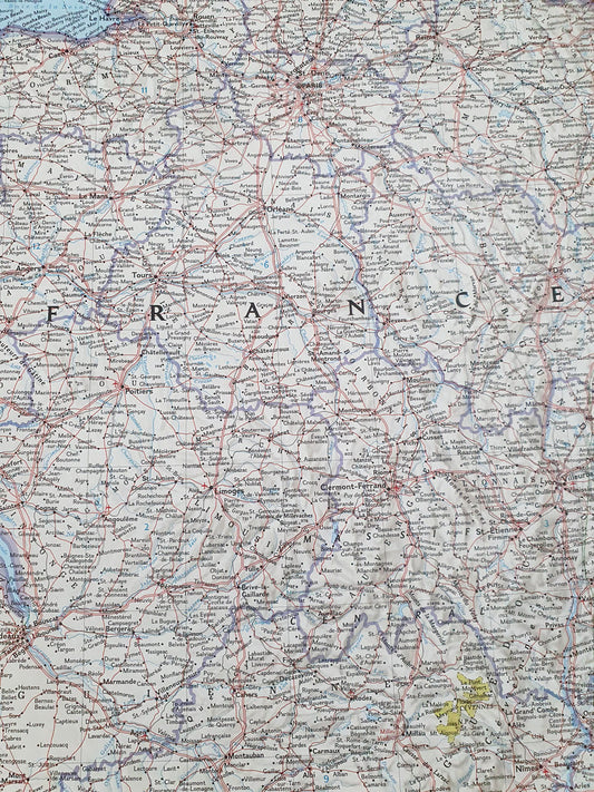 Map of France, Belgium and the Netherlands