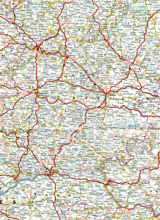 פרט מפת ההרפתקה של צרפת