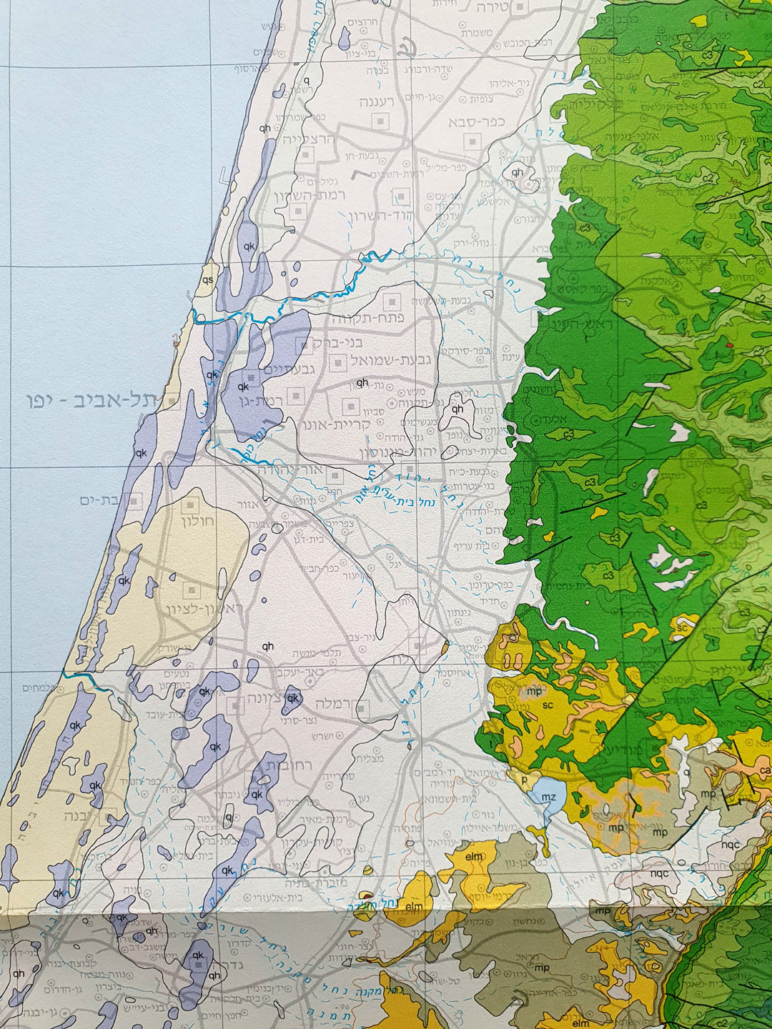 מפת ישראל גיאולוגית