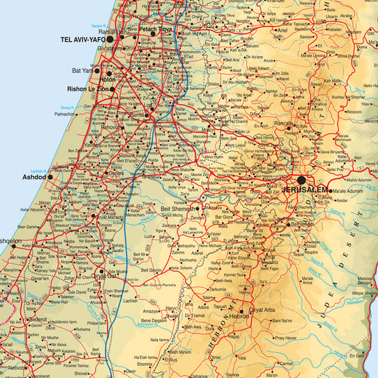 Map of Israel in English