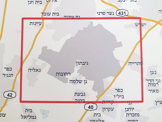 מפת עיר רחובות