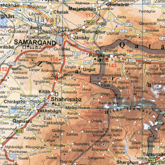Central asia map