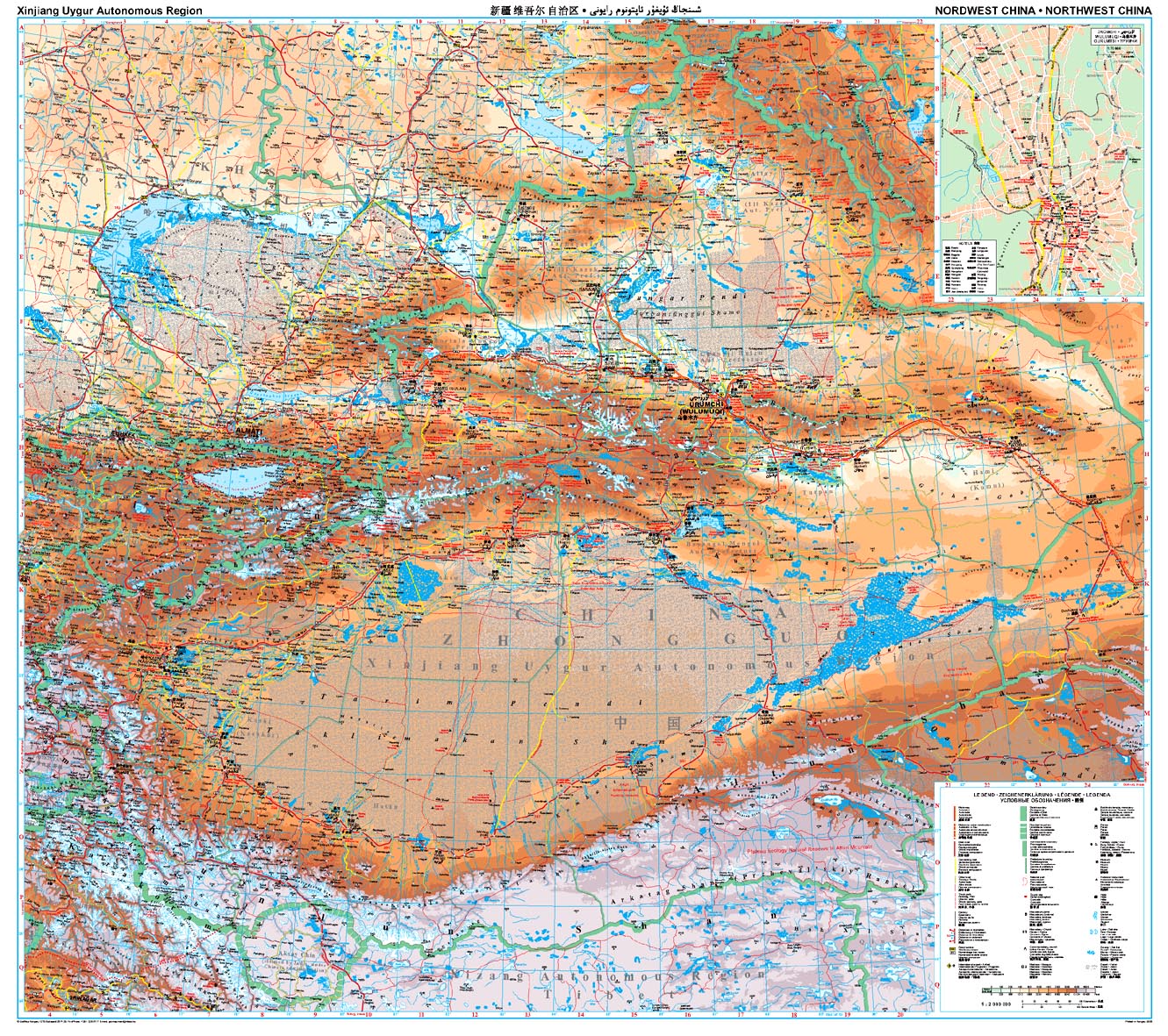 Map of Northwest China