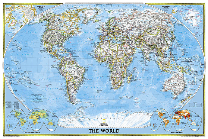 מפת עולם בסגנון קלאסי 120*190 ס
