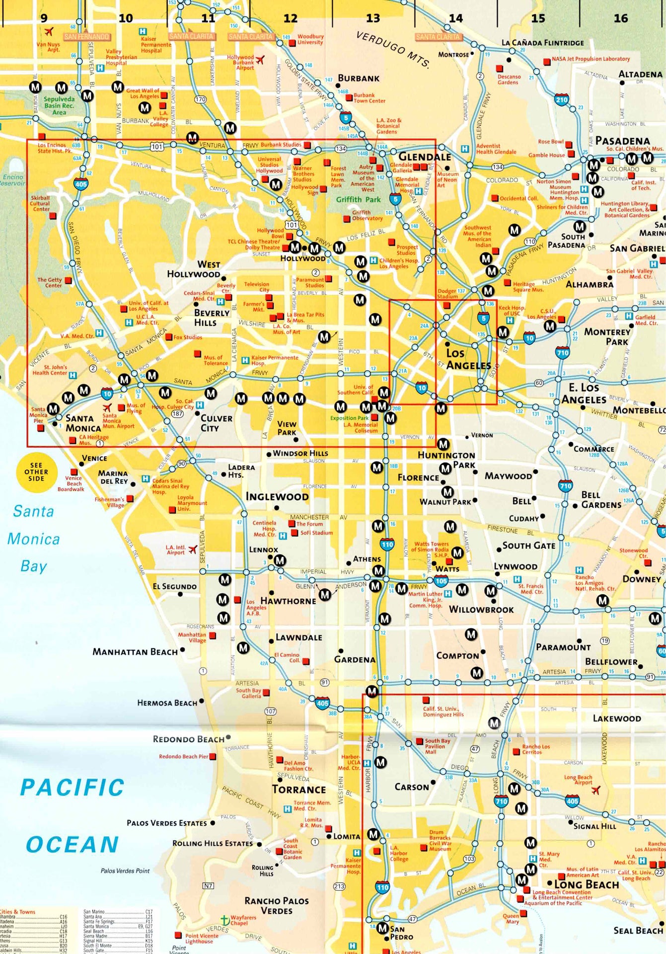 פרט מפת לוס אנג'לס