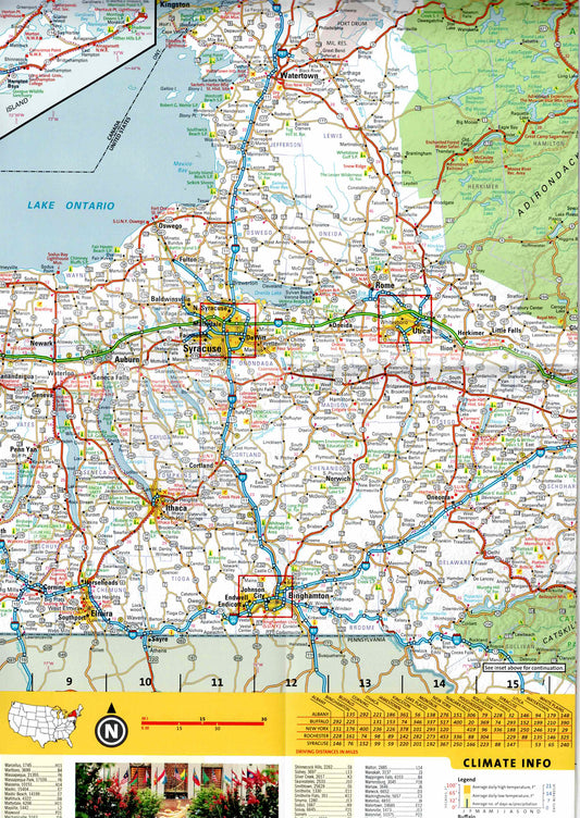 פרט מפת מדינת ניו יורק