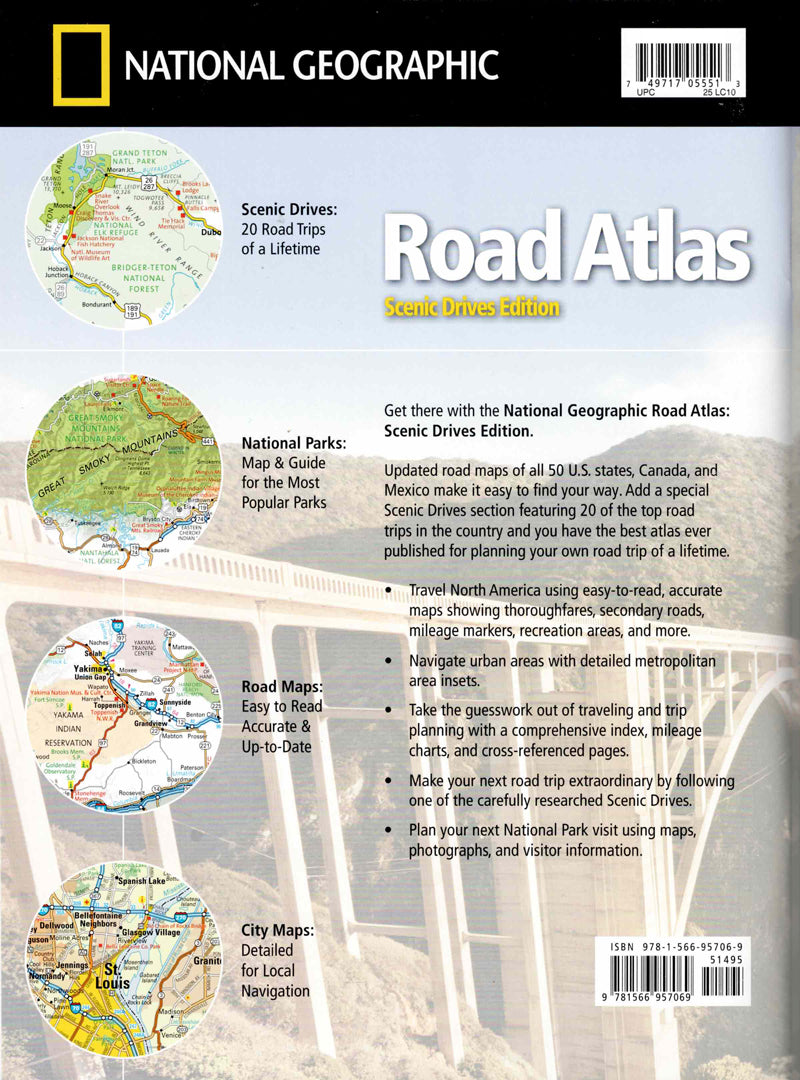 אטלס דרכים 2026 Scenic Drives Edition – צד אחורי