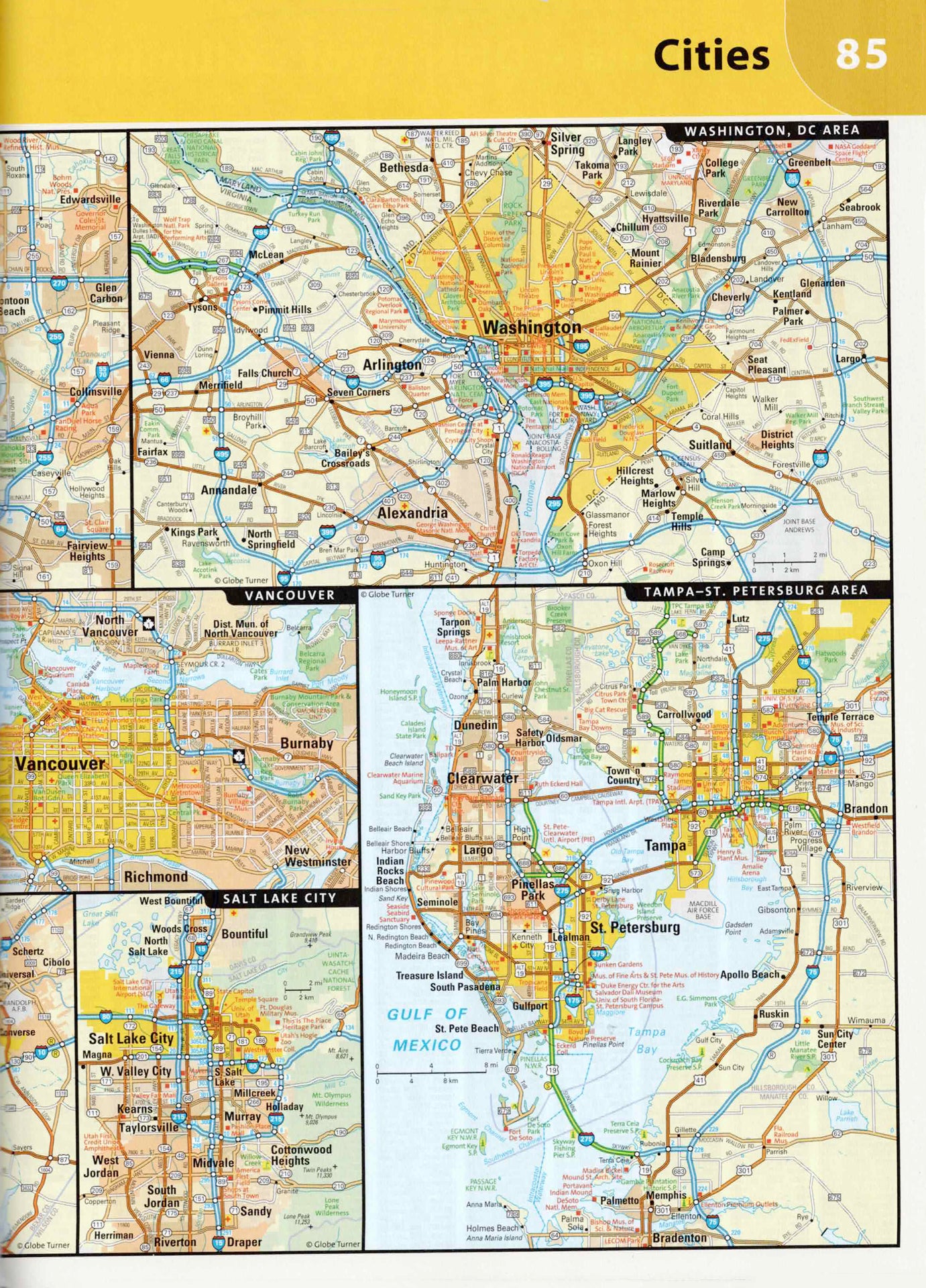 תקריב של עמוד אטלס הדרכים 2026 פתוח