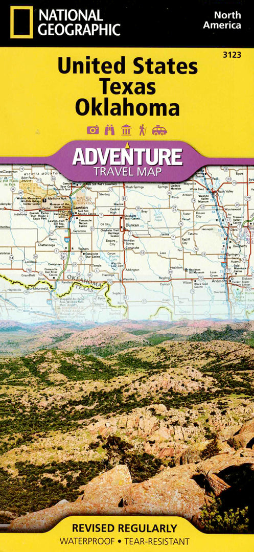 מפת טקסס ואוקלהומה
