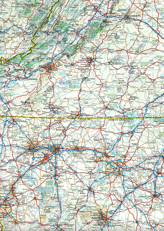 פרט מפת דרום מזרח ארה״ב