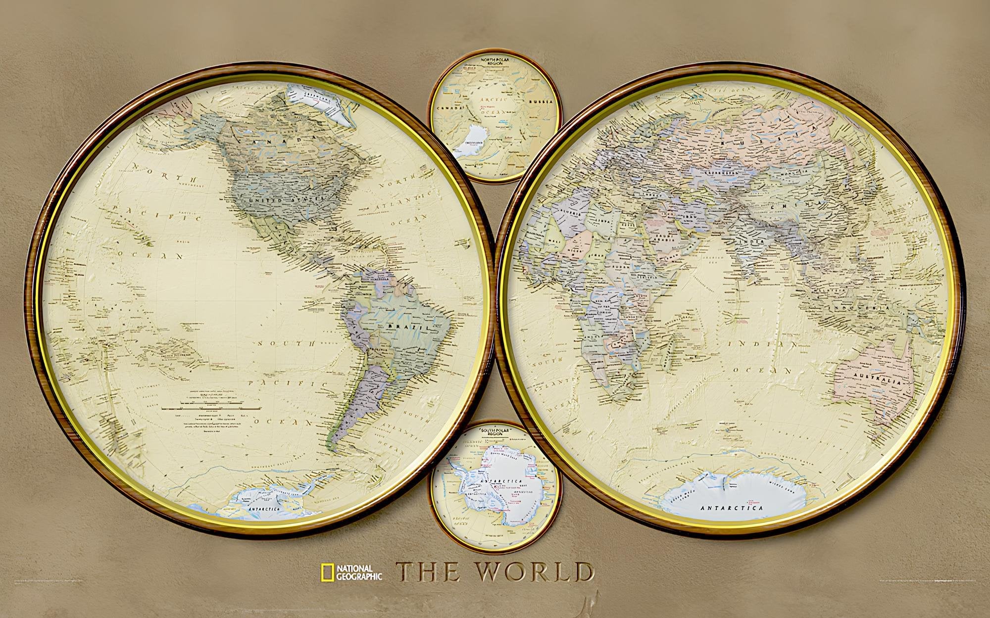 Sphere Country Map World map in two spheres – Avigdor Orgad Maps