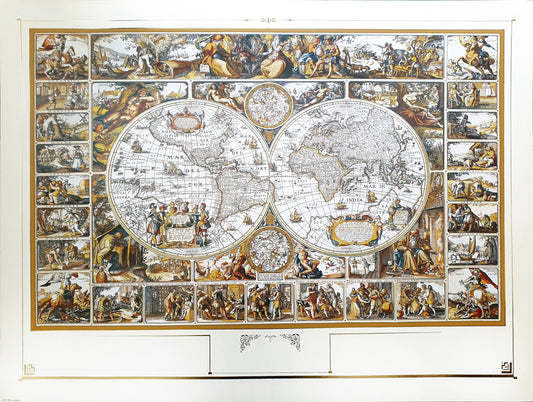 Replica of an illustrated world map