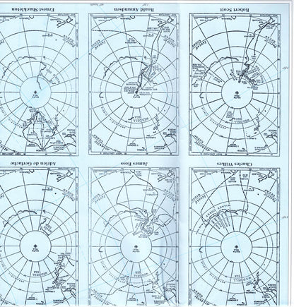 Map of Antarctic Exploration - Map of Expeditions and Discoveries