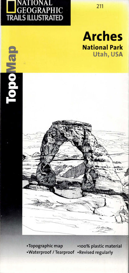 מפת Arches National Park ביוטה – מפה טופוגרפית