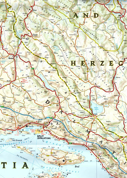 פרט מפת טיולים של קרואטיה