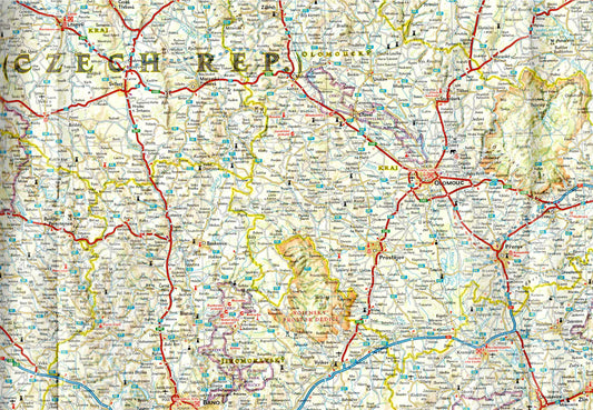 פרט של מפת ההרפתקה של צ׳כיה