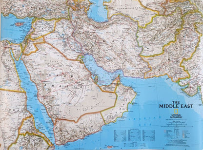 National Geographic Middle East Map