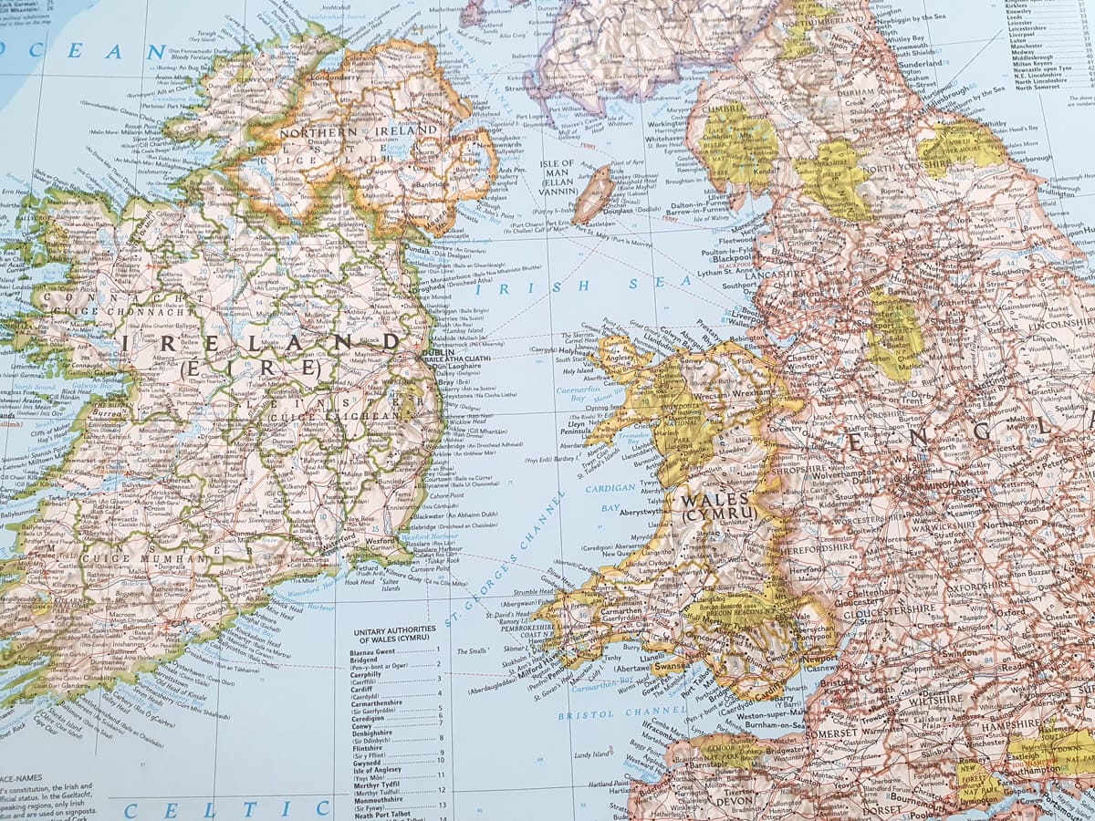 Map of Great Britain and Ireland 