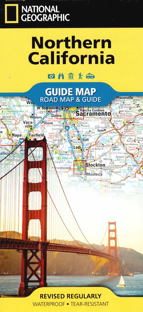 מפת צפון קליפורניה מקופלת – צד קדמי
