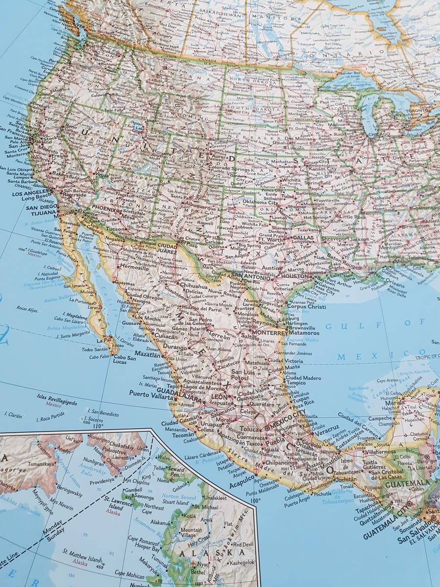 North America map