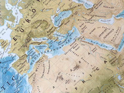 מפת העולם פיסית