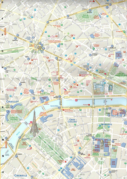 פרט מפת היעד העירונית של פריז 