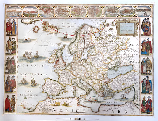 Replica of Blau's map of Europe