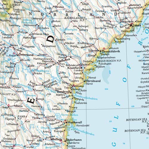  פרט של מפת סקנדינביה של נשיונל גיאוגרפיק