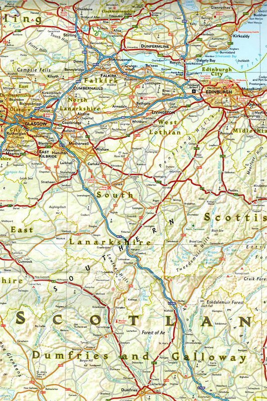פרט של מפת סקוטלנד
