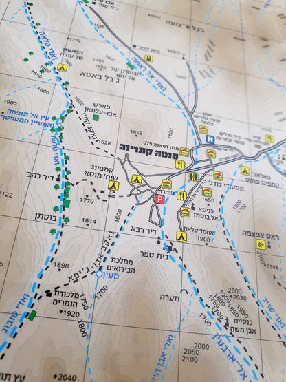 Sinai map of the high mountain