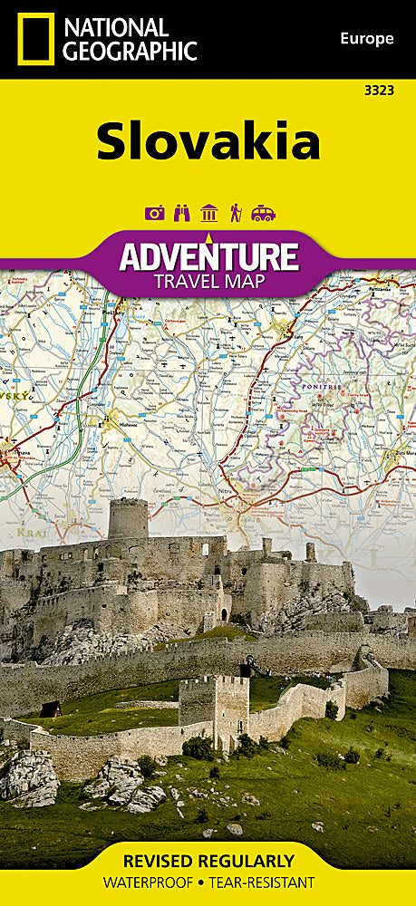 ALT:
Slovakia travel map with roads cities High Tatras and Bratislava