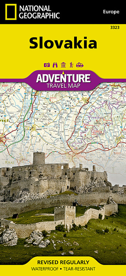 ALT:
Slovakia travel map with roads cities High Tatras and Bratislava