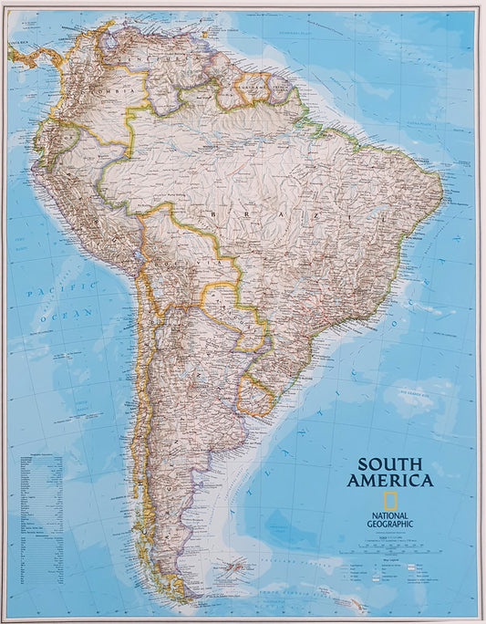 National Geographic map of South America