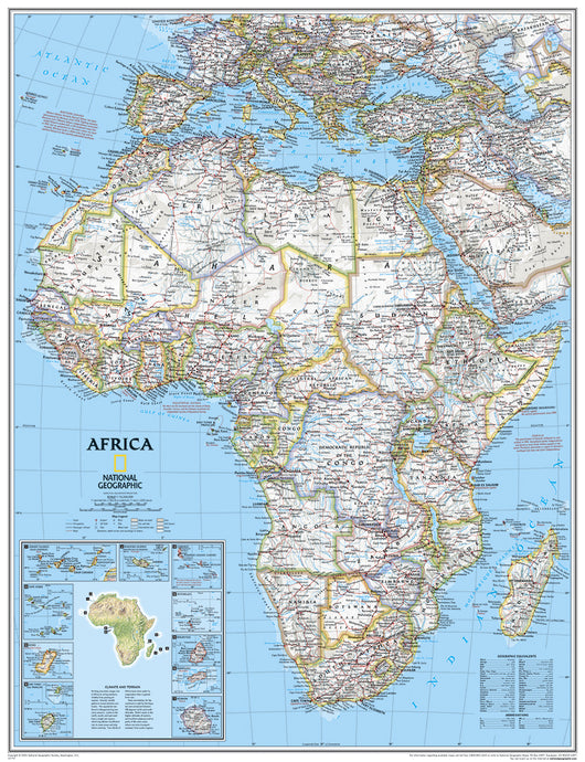 מפת אפריקה של נשיונל גיאוגרפיק