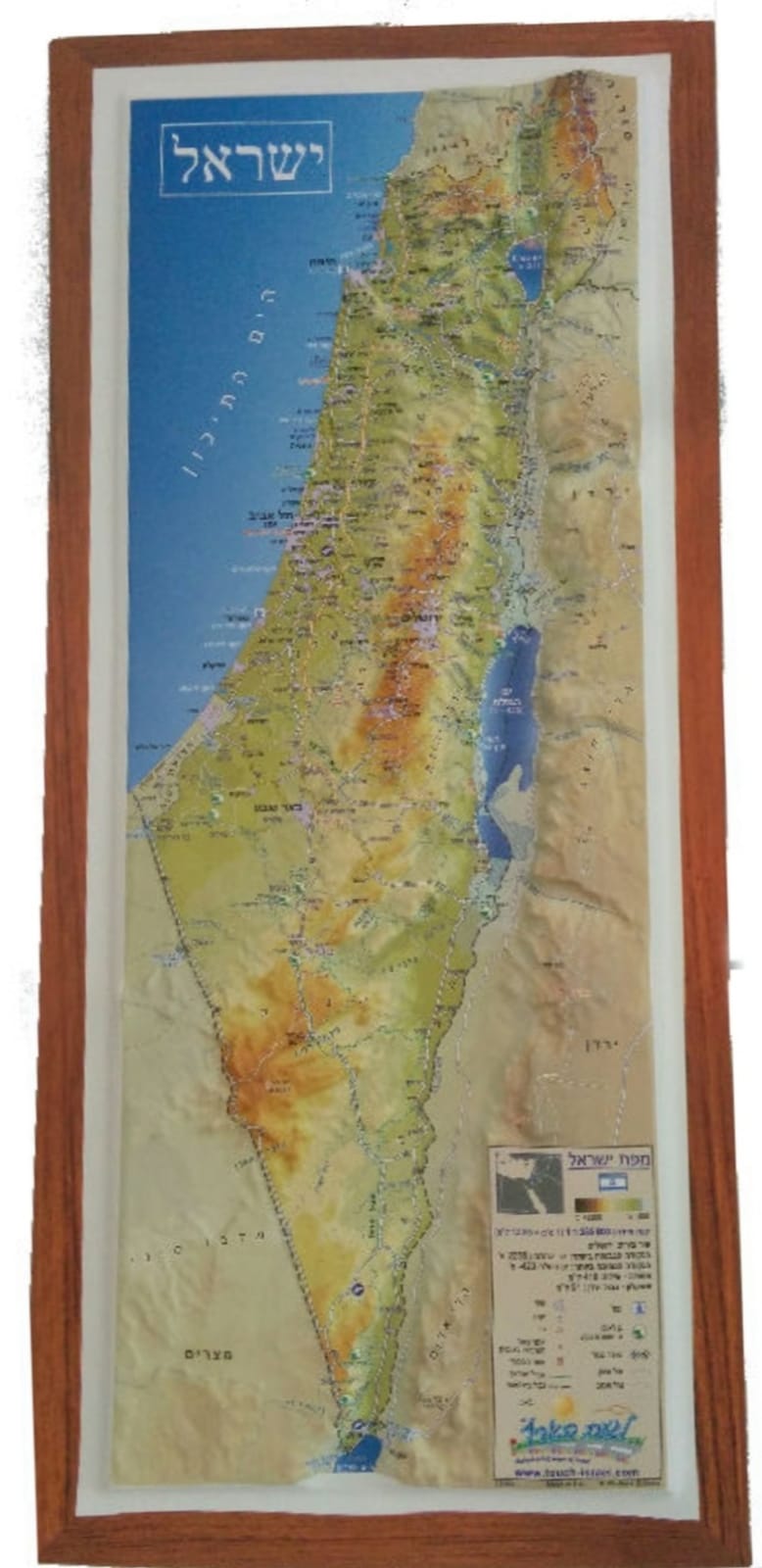 מפת תבליט של ישראל בעברית – Avigdor Orgad Maps