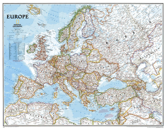 National Geographic Europe Map