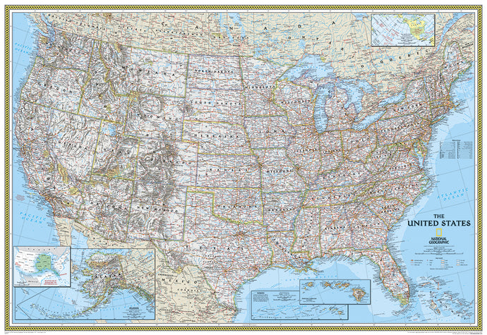 מפת ארצות הברית נשיונל גיאוגרפיק