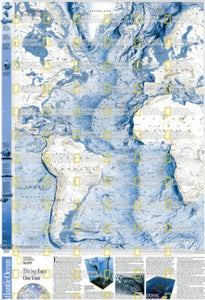 האוקיינוס האטלנטי בגודל 80 על 60 ס"מ של נשיונל גיאוגרפיק