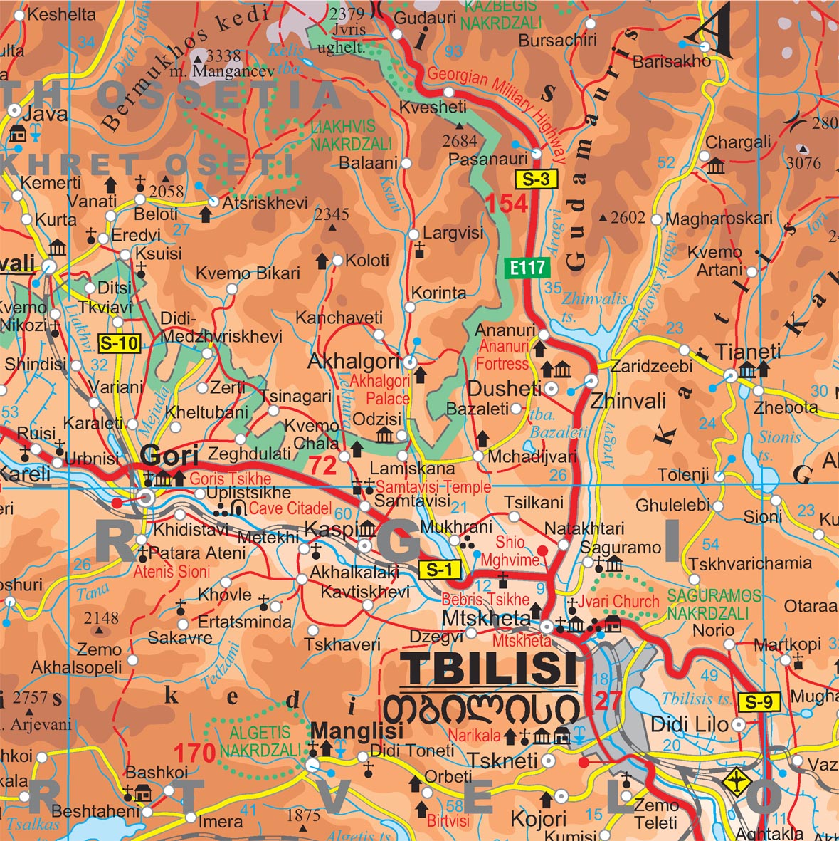 Caucasus map