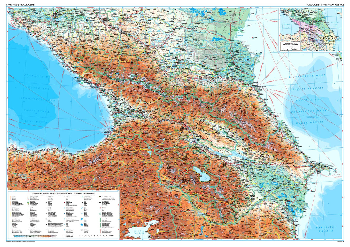 Map of the Caucasus region 