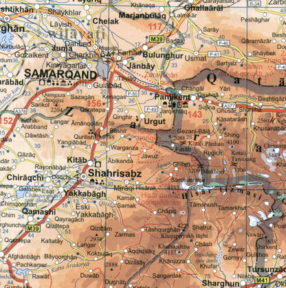 Central asia map