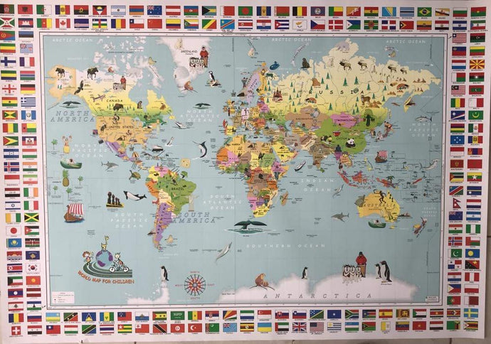 מפה העולם לילדים באנגלית