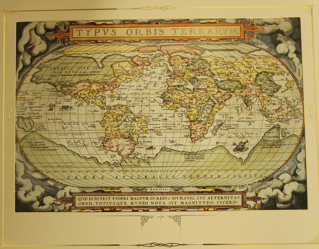 רפליקה של מפת העולם הקלאסית