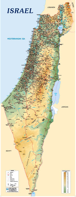 מפת ישראל לתלמיד באנגלית