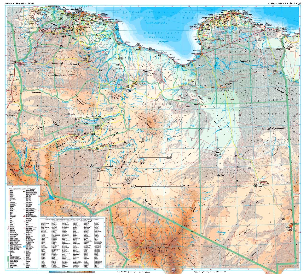 Map of Libya 