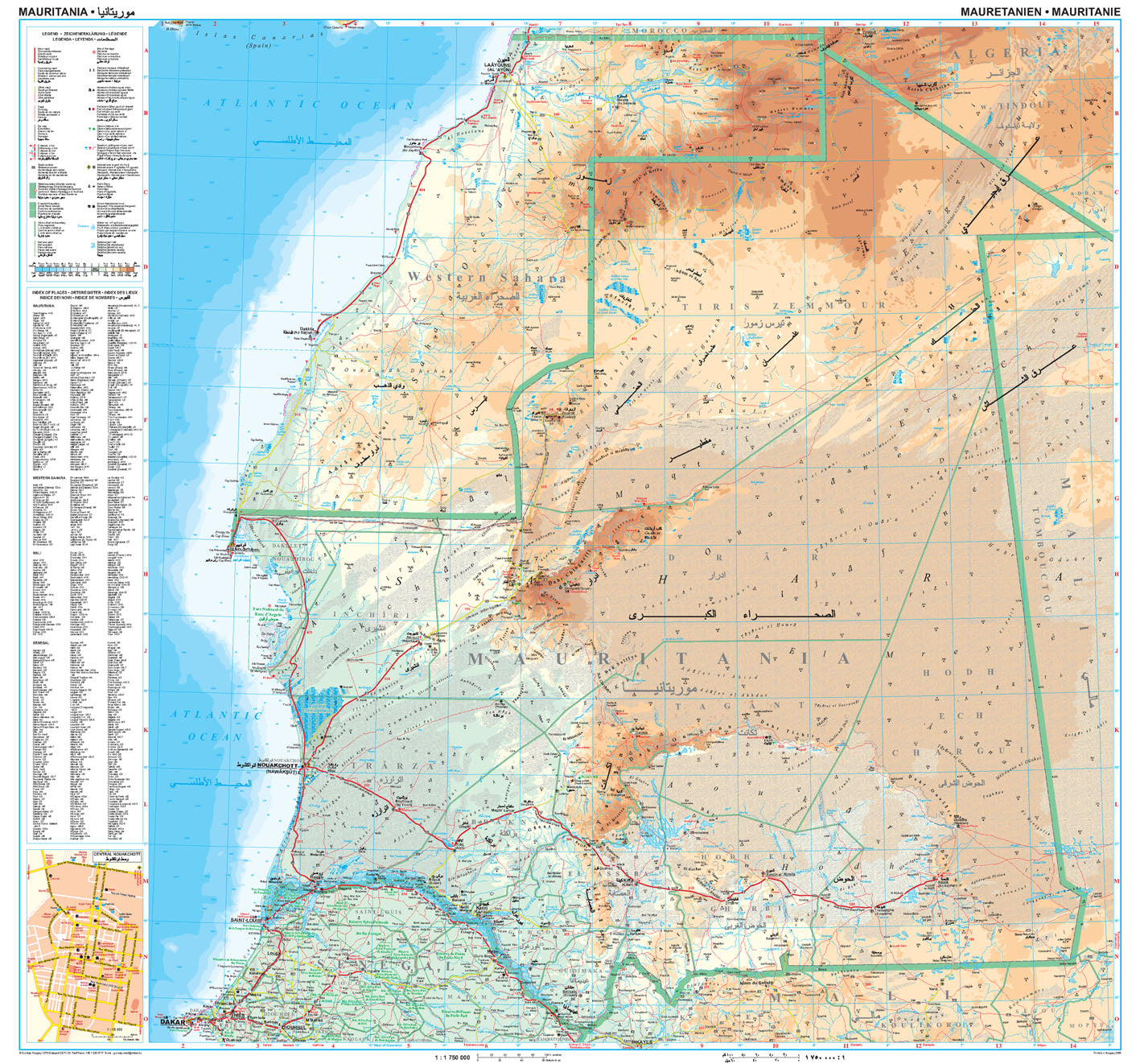 Map of Mauritania 